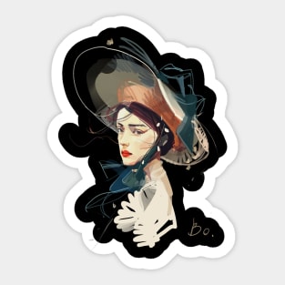 My painting girl Sticker